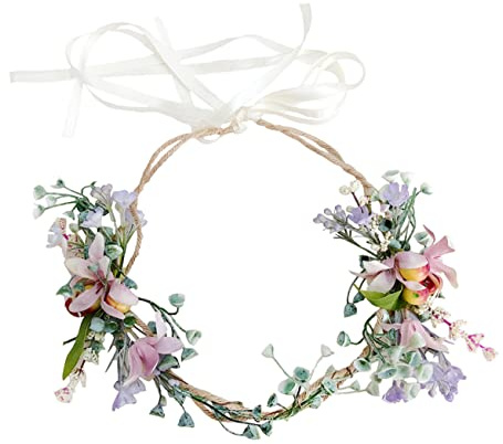 VALICLUD Blumenkrone Girlande Haarkranz Blumen Stirnband Braut Blumen Haarband Hochzeit Kopfschmuck Haar Dekoration