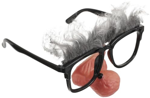 UKCOCO Lustige Clown Nasen Brille Große Nase Onkel Party Requisiten Für Halloween Weihnachten Kostüm Zubehör Für Kinder Und Erwachsene