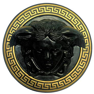 Bavary Handmade Wall Relief Greek Wall Art Antique Medusa Design Handmade 50cm Marble Blue