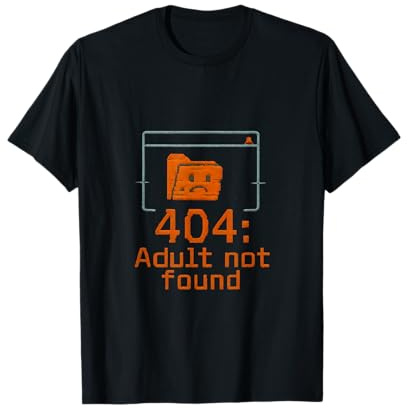 404 Diseño retro tecnológico nostálgico no encontrado para adultos Camiseta