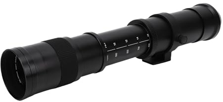Bewinner 420 Till 800mm F8.3 Till F16 Manuell Telezoomobjektiv, Kameravelningslins för RF -monteringskamera, All Metallkonstruktion (Svart)