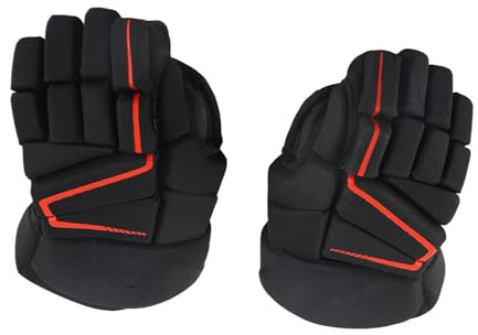Natudeco Hockey Player Gloves Hockey Goalie Hand Protection Bendable Finger Protective Mitten for Ice Hockey Floorball Roller Hockey (10 in)