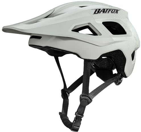 BATFOX Mountain Bike Helmet for Men Women,MTB Bicycle Cycling E-Bike Helmet for Adults Fit(52-60CM) (Khaki, S(48-52CM))