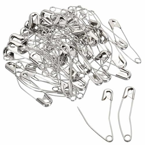 100 st böjda säkerhetsnålar quiltning fäststift metall synålar säkerhetstillbehör för quiltning sömnad, össtift (28 mm)