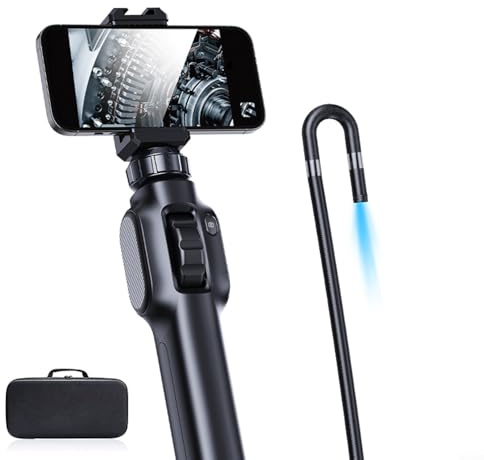 Boroscopio portatile S43 con doppia lente da 8 mm e rotazione a 360 gradi, dotato di immagini HD 2M e design impermeabile IP67 per ispezione di tubazioni e apparecchiature industriali