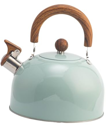 Ronyme Bollitore in Acciaio Inox Moderno con Fischietto Teiera per Acqua Calda Manico Ergonomico Utilizzabile Su Fornelli a Gas E Induzione Adatto per Cucina