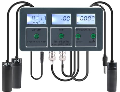 Testeur de qualité de l'eau WiFi pour aquarium, piscine, hydroponie – pH, EC, surveillance TDS
