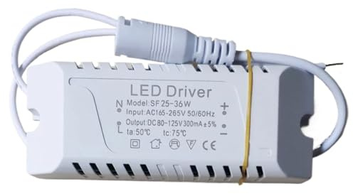 Unidad LED de potencia, fuente de alimentación de 3W-50W, adaptador de corriente, panel de luz LED, controlador de corriente constante, luz descendente CC hembra, bricolaje(25-36W)