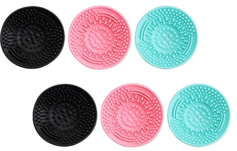 Operitacx Esterilla Limpiadora de Maquillaje de Silicona para Pinceles y Esponjas, 6 Piezas, Limpieza Rápida y Fácil, Adecuado para Obsequio