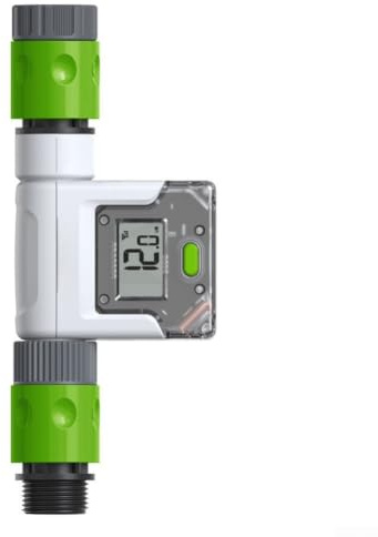Medidor de flujo de agua WiFi inteligente para monitoreo en tiempo real de las tasas de flujo, volumen total y promedios diarios en aplicaciones domésticas y de agua de jardín (A)