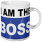 Taille xXL 850 ml mug avec anse avec inscription en anglais i aM tHE bOSS