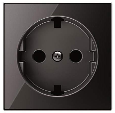 Niessen sky - Tapa base enchufe schuko plano cristal negro