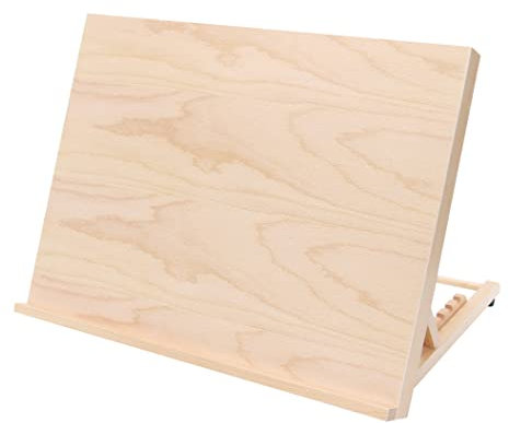 Paintersisters Tischstaffelei Zeichenbrett + Workstation Größe A3-35x47 cm, Buchenholz, zum Malen + Skizzieren, Acryl, Aquarell, Bleistift oder Kohle