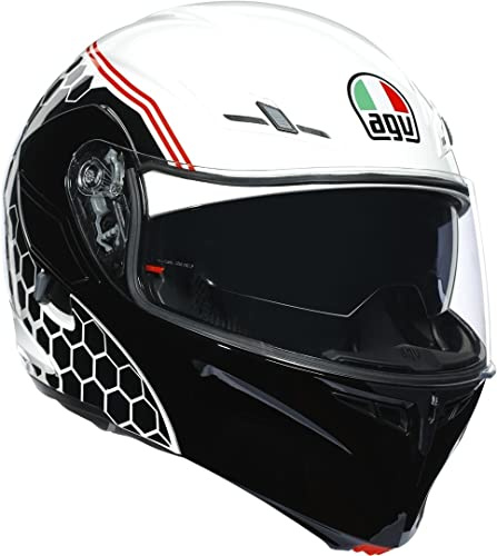 AGV Unisex-Adult COMPACT ST E2205 Multi PLK Motorrad Helm, Weiß, S, 211021A2HY