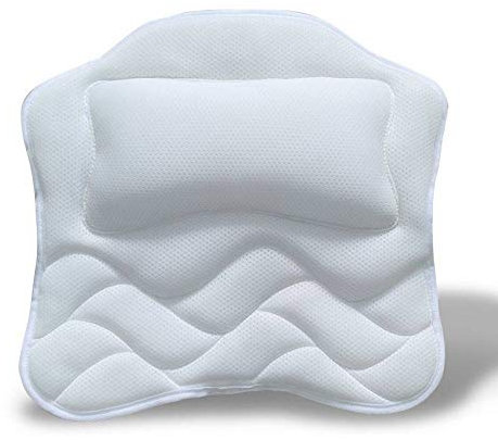 HAIBI Badewannenkissen, 5D Mesh Bad Kissen Soft Spa Kopfstütze Badewanne Kissen Mit Rückenlehne Saugnapf Hals Kissen Badezimmer Zubehör