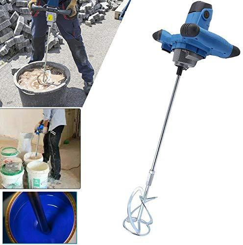 Mélangeur de mortier de couleur 2600 W - 1500 tr/min - Diamètre : 120 mm - 6 vitesses - M14 - Mélangeur à béton - Pour peinture, plâtre et chape