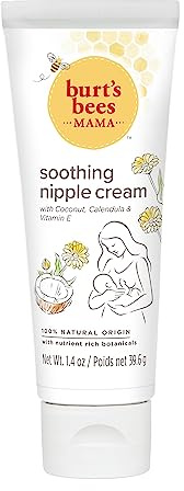 Burt's Bees® Mama Beruhigende Creme für die Brustwarzen mit Kokosnuss, Calendula und Vitamin E, 100 % natürlichen Ursprungs, 1,4 Unzen