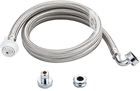 ALYHYB Washing Machine Inlet Pipe Extension Pipe, Premium Stainless Steel Washing Machine Hoses, No-Lead Burst Proof Water Inlet Supply Lines - Universal Connection, Length:1.5m, 2m, 3m