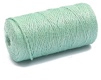 Cordón de Yute de arpillera de arpillera Natural de 100 M, Cuerda de cáñamo, Cuerdas de Embalaje de Regalo, Suministros para Fiestas y Eventos navideños, decoración, Verde Claro