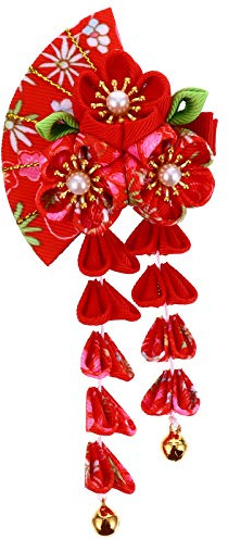 LALAFINA Japanische Haarspange Blumen Haarnadel mit Quaste | Elegante Blumen-Haarspange im japanischen Stil mit langer Quaste, ideal für Hochzeiten, Cosplay, Hanfu und besondere Anlässe