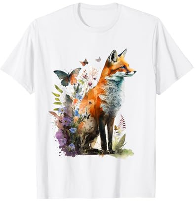 @n!mal Fuchs Tierliebhaber Waldkunst Tier Fuchs T-Shirt