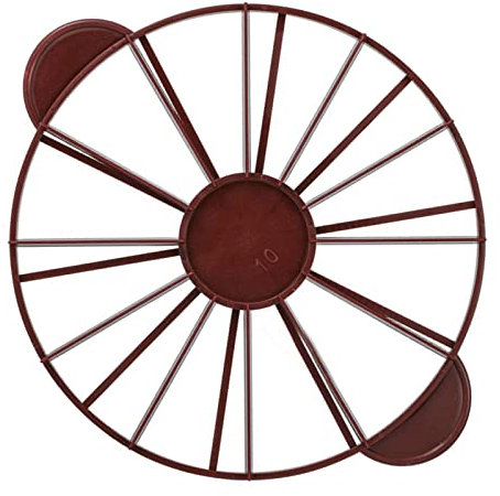 Marcador de Porción de Pastel Rebanada de Pastel Redondo de Plástico y Marcador de Rebanador de Pastel Marcador de Pastel de 10/12 Piezas Divisor de Porción Igual para Dividir (Rojo oscuro (Marrón)