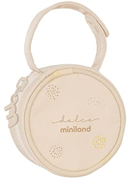 Miniland Pacipocket Vanilla, wasserdichter Schnullerhalter mit Griff zum Aufhängen, Kollektion Dolce