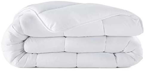 SOHYGGE - Piumone una Piazza e Mezza Leggero 200 x 200 cm - 100% Microfibra – 170 GSM Trapunta letto matrimoniale primaverile, leggero, estivo 200 x 200 Coperta bianco