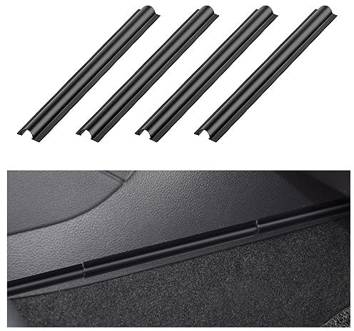 KIFIDAN 4pcs Car Cable Management Sleeves, Universal Wire Covers for Cords, USB, Video, Audio, Network Cables, Sleeve Organizer, Perfect Wire Protector Tubing, Black, 7.08 inches