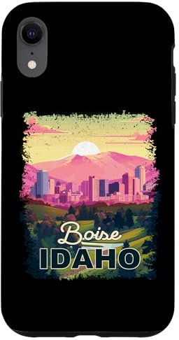 Coque pour iPhone XR Boise Idaho Vintage Montagnes Souvenir