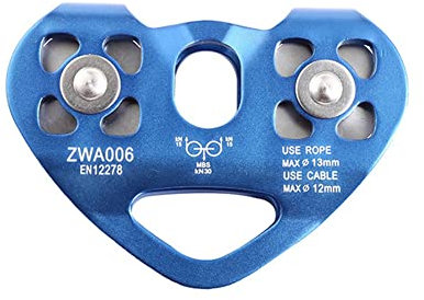 Seprendi Outdoor Klettern Biaxial Transport Expand Herzform Doppelrolle blau