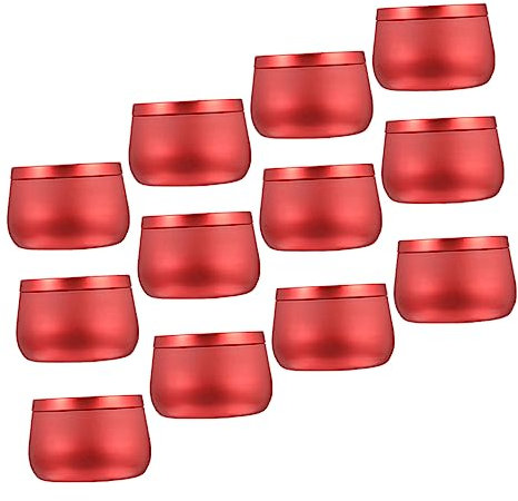 Alipis 12 Pezzi di Contenitori per Il Tè Sigillati da 8 Once Capacità Contenitore per Caramelle Elegante Design Rosso Materiale in