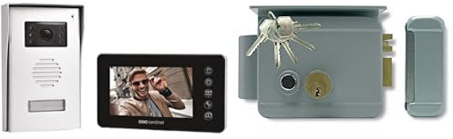 SCS Sentinel Interphone vidéo Filaire Prim'VisioFirst 4.3 PVF0050 Blanc & Extel - Serrure électrique - WE 5001/2 BIS, pour Ouverture Gauche ou Droite