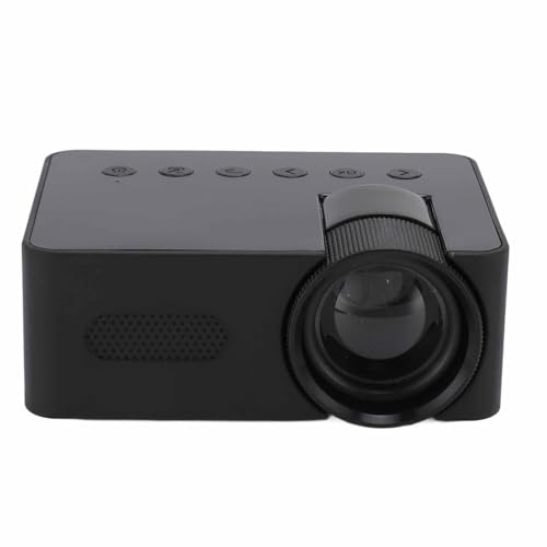 Mini Proyector, Proyector Portátil de Vídeo Multifuncional con Protección Ocular HD 1080P, con Control Remoto, para Uso en Interiores y Exteriores