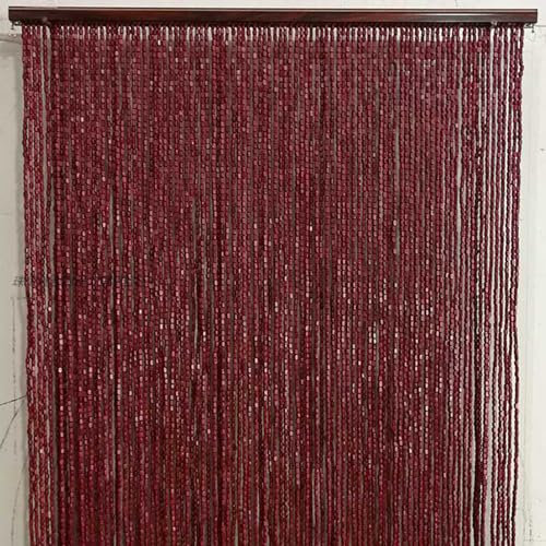 tow000ack Bambus Perlenvorhang Türvorhang Holzperlenvorhang Raumteiler Deko Vorhänge,Natür Bambusvorhang für Zimmertüren,Balkon,Terrassentür,Anpassbar,Breite x Höhe (90cm x 200cm(110 Stränge))