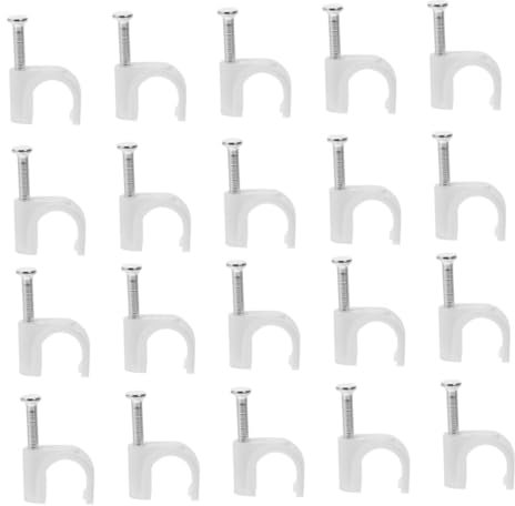 Uonlytech 200 Piezas Abrazadera De Cable Blanca Para Pared Clips De Cable Para Montaje Pared Grapas Para De Para Organizacion De Hogar