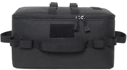 Pinafresa Bolsa de almacenamiento de tanque de gas para acampar al aire libre, gran capacidad, bolsa de herramientas de suelo, cartucho de gas, utensilios de cocina para picnic, kit