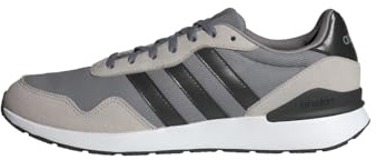 adidas Uomo Run 60S 4.0 Shoes, Grey Three/Core Black/Grey Two, 44 2/3 EU