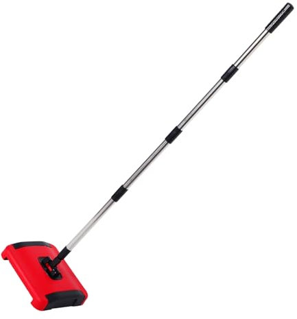 ETHZZLE Manual Carpet Sweeper and Dust Debris Cleaner with Adjustable Handle, Portable Floor Mop for Wood and Carpet, Non-electric Push Sweeper for Home and Office Use
