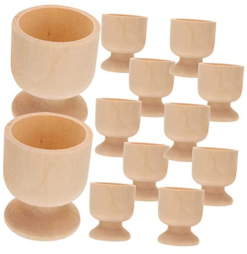 PRETYZOOM 4 Juegos Bandeja De De Pascua Huevera De Desayuno Plato Manualidades Crafts for Xherramienta Decoración Puesto De En DIY Soporte De Madera 12 Uds * 4