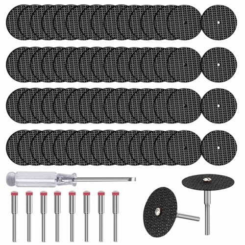 shengbenhao 60PCS 32mm Cutting Discs for Dremel Rotary Tools For Metal | 8Pcs 3MM Mandrels Fiberglass Reinforced Rotary Drill Saw Blades