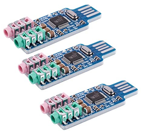 Reinscer 3X Free Driver Carte Son USB cm108 Puce Carte Son USB Bleu