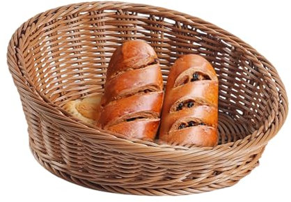 Cestino per il pane in tessuto – Ciotola in rattan intrecciato a mano per servire pane e | Organizzatore multiuso per decorazioni da cucina, uso picnic, chiavi e portafogli rustici
