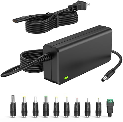 42V 1.7A 1.5A 1A 0.5A Power Cord Charger DC in 42V Adapter with 10 Interchangeable Jacks Power Supply for Devices Within 42Volt 1700mA 1600mA 1500mA 1000mA 800mA 500mA 400mA 300mA 200mA 100mA