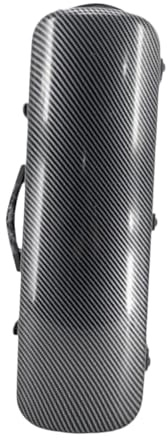 Geigenkoffer, tragbar, stoßfest, zuverlässiger Schutz, elegant, stilvoll, praktisch, for den Transport von Musikinstrumenten, weiche Polsterung(Black Carbon Pattern)