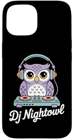 Dj Nightowl Owl DJ Headphones Turntable Nightlife Case for iPhone 15