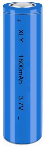 3.7V Li-ion Battery 1800mAh - 1 Pack Rechargeable Batteries for Remote Control Cars Toy flashlight/drone/front lamp/car RC batteries Top button Long service life