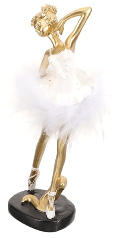 Toyvian Figurine Danseuse Ballet en Résine 7.09In Statue Décorative pour Bureau Chambre Fille Ornement Créatif Cadeau d'anniversaire Et Décoration Intérieure