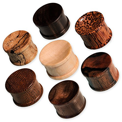 Fly Style Ohr-Plug Flesh Tunnel aus Holz | natürlicher Piercing-Schmuck