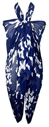 World of Shawls Butterfly Sarong (Navy Blue)
